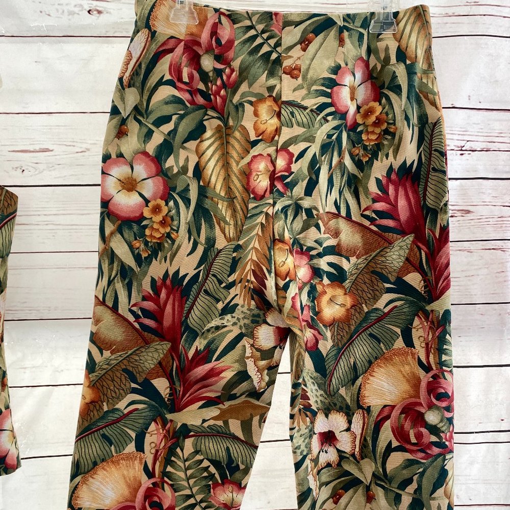 SOLD citi dress 2 piece Sleeveless Floral Capri Pant Set 100% Cotton NWOT - Picture 8 of 11